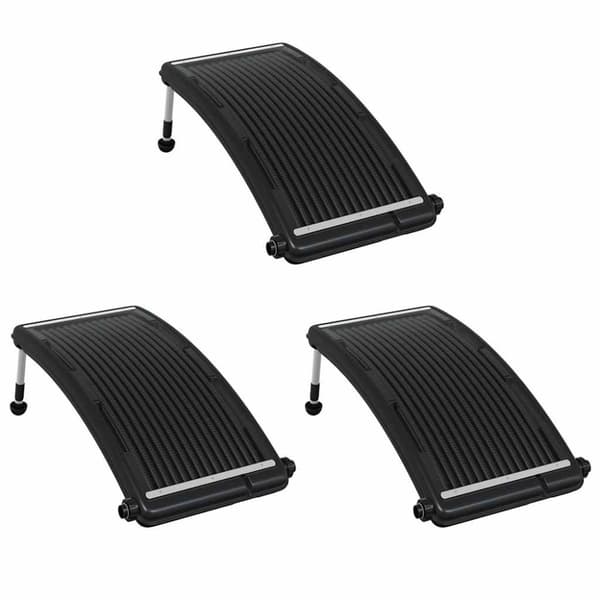Välvd solpanel för pool 3 st 110x65 cm