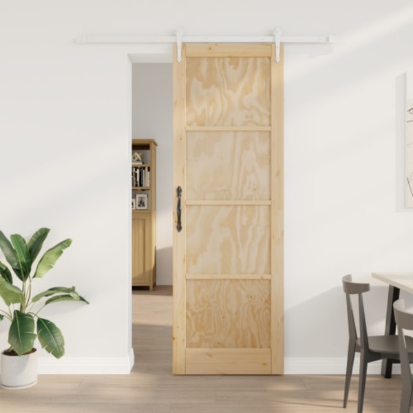 Skjutdörr med mekanikset 78x232 cm Massivt tallträ