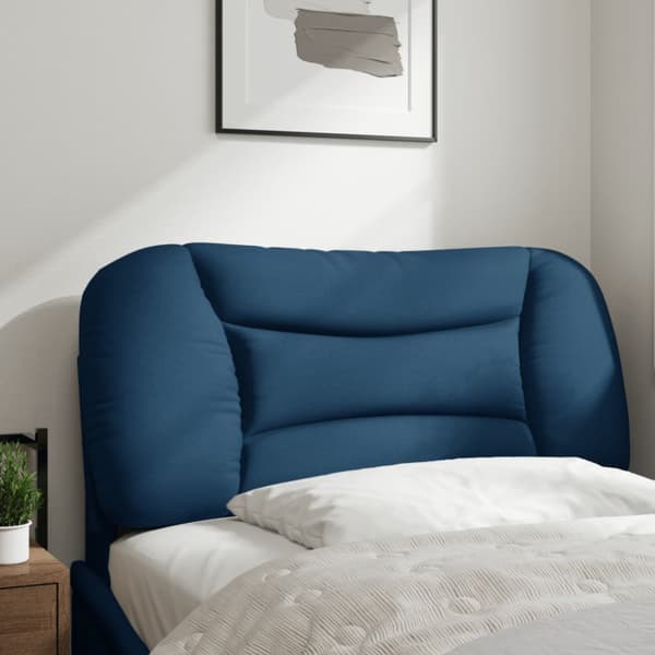 Headboard Cushion "Hvar" Blue 90 cm Fabric