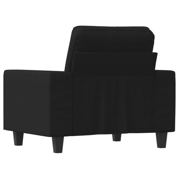 Fåtölj svart 60 cm tyg