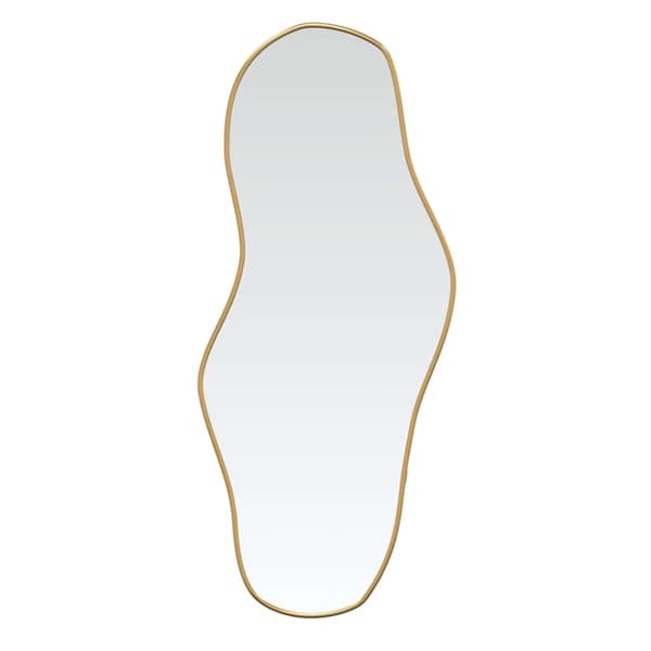 Väggspegel guld 100x45 cm