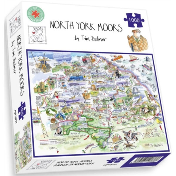 Map of North York Moors Jigsaw 1000 Piece Puzzle