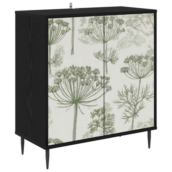 Sideboard GOTHA Svart ek 69 x 33 x 76 cm Konstruerat trä