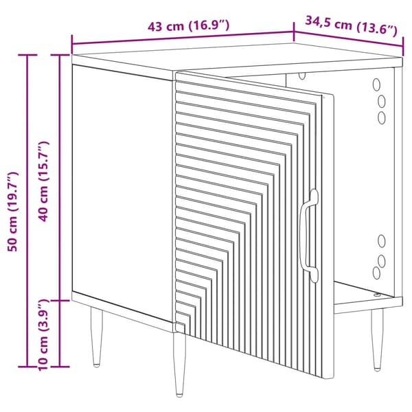 Nattduksbord 2 pcs Vit högglans 43 x 34,5 x 50 cm