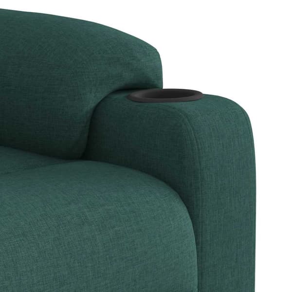 Reclinerfåtölj mörkgrön tyg
