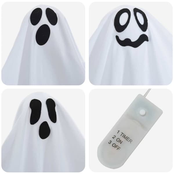 Halloween Hängande Spöke 3 pcs Vit 52 x 62 cm Polyester