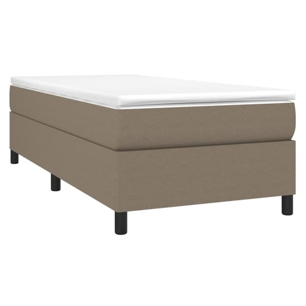 Boxspring-sängram taupe 100x200 cm tyg