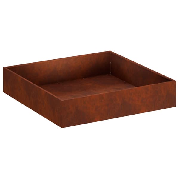 Trädgårdsplanterare 2 st Rostig 100 x 100 x 20 cm