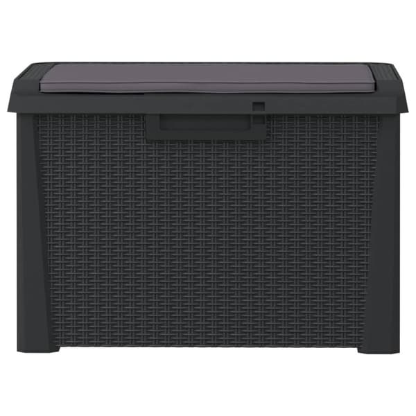 Dynbox med sittdyna antracit 125 l PP