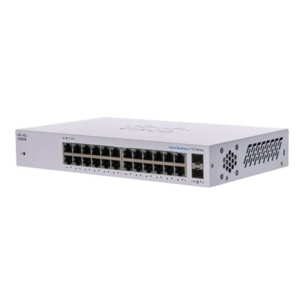 Cisco Business 110 Series 110-24T - switch - 24 portar - ohanterad - rackmonterbar Grå