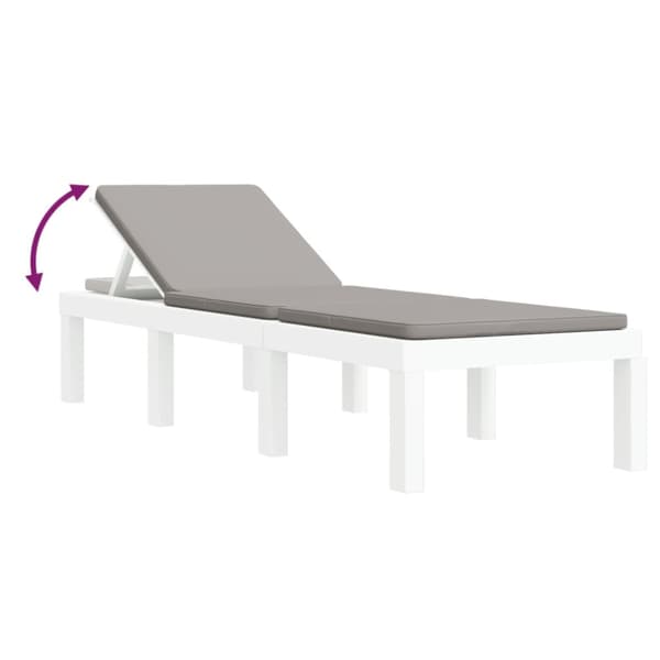 Solsäng med dynor antracit PP
