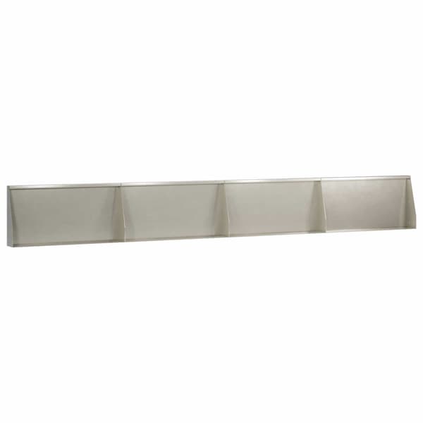 Stödvägg 4 st 80 x 12 x 50 cm Rostfritt stål Silver