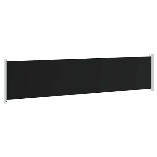 Infällbar sidomarkis 140x600 cm svart