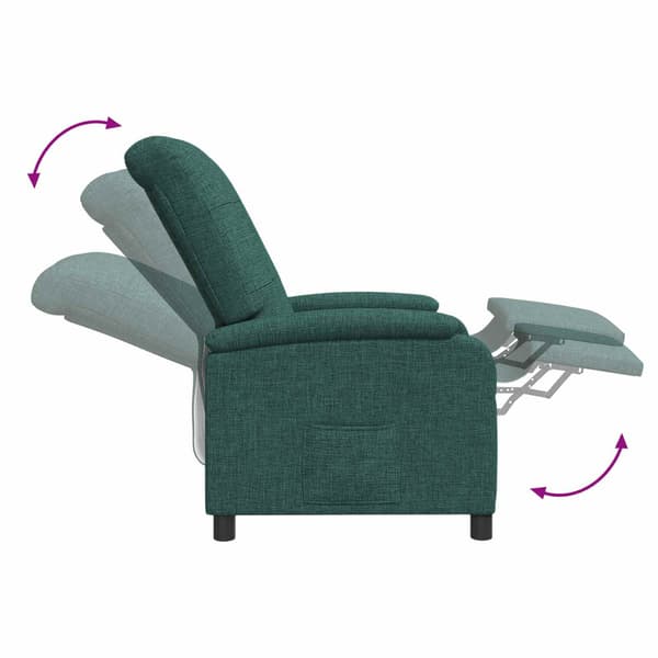 Recliner Mörkgrön Tyg