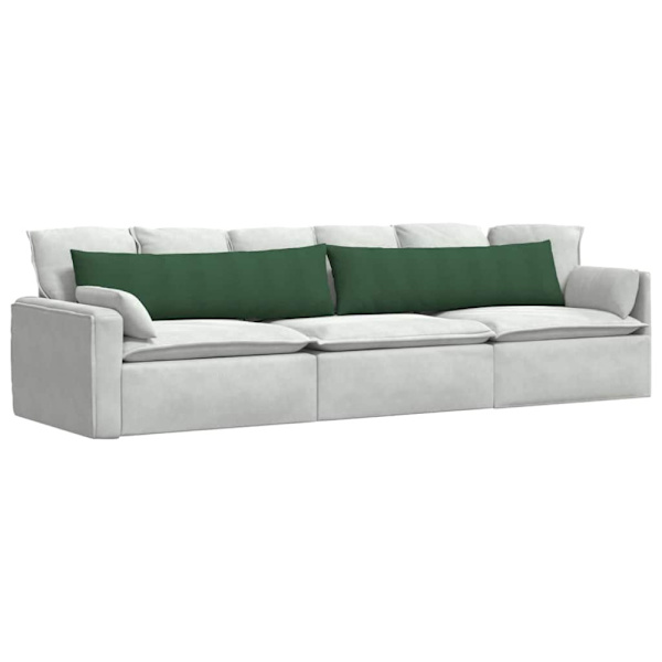 Sofakuddar 2 pcs Mörkgrön 145 x 40 cm Kordread tyg
