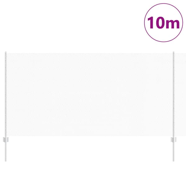 Stängsel med stolpe Silver 1,2 x 10 m Stål