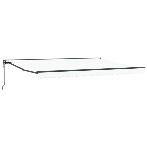 Markisram Vit 450 × 300 cm Polyester med PU-beläggning