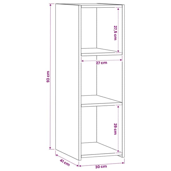 Sideboard Gammalt trä 30 x 41 x 93 cm Konstruerat trä