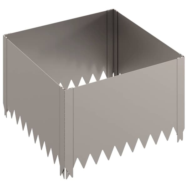 Kant för gräsmatta 4 pcs 60 x 60 x 35 cm Stål Rostig