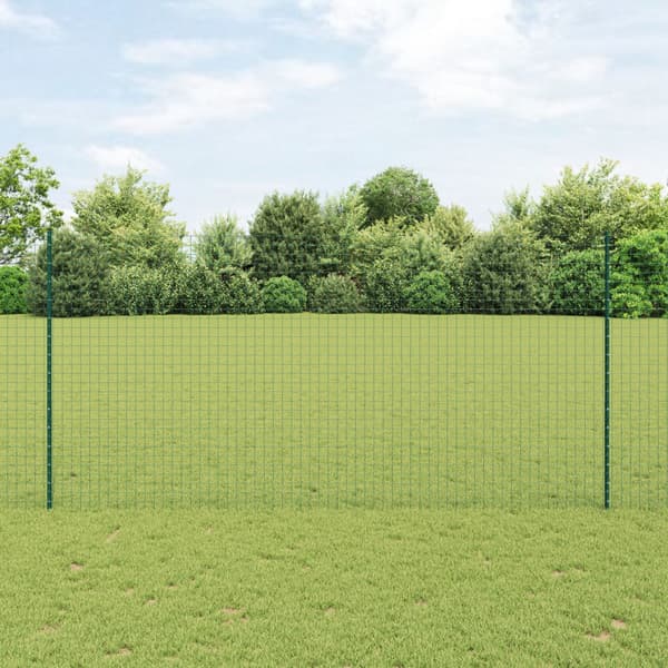 Stängselstolpe 22 pcs Grön 200 cm Stål