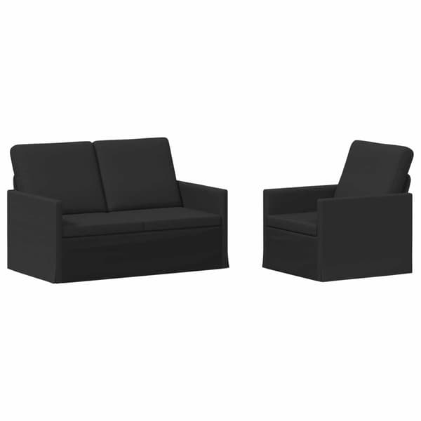 Soffset 2 st Svart Tyg
