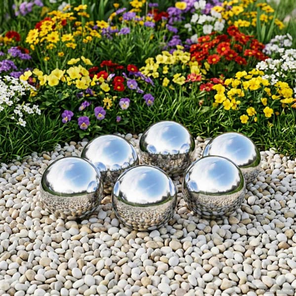 Spegelboll 6 st Ø 7,5 cm Silver Rostfritt stål 201