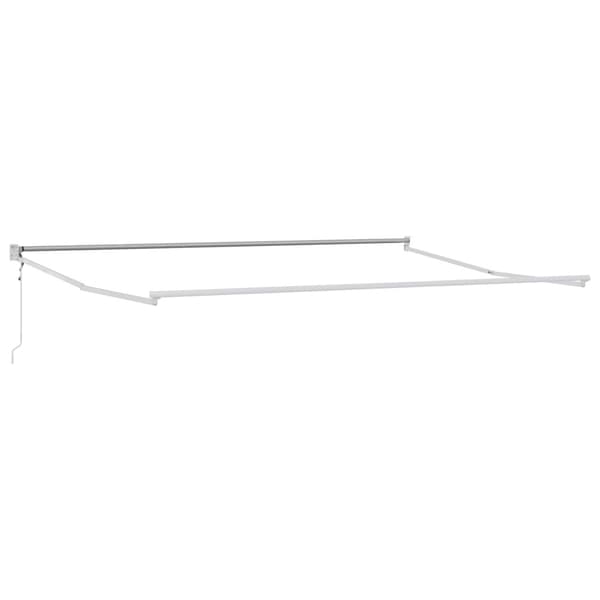 Utdragbar markis Brun 4 x 2 m Polyester och metall