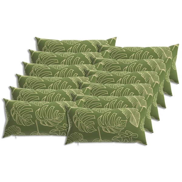 Kudde med kudde HEERLEN 12 st Bladdesign Polyester