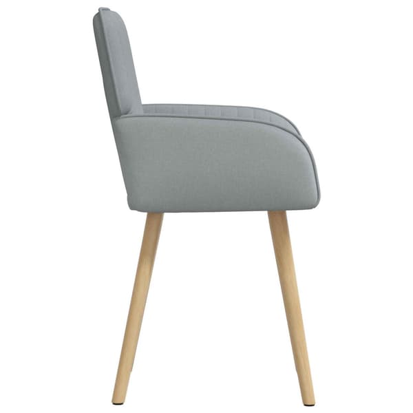 Matstolar 4 pcs Tyg Ljusgrå 56,5 x 50 x 87,5 cm