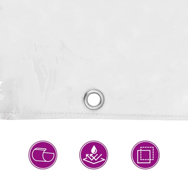Klar presenning med öljetter 1x6 m PVC