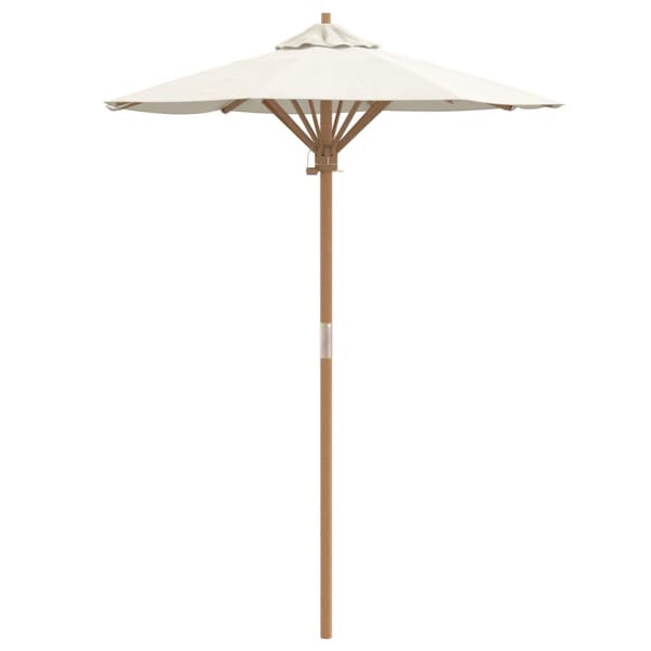 Trädgårdsparasol Krämvit Ø 150 x 210 cm Bambu