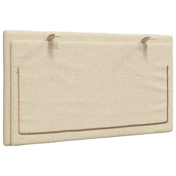 Headboard Cushion "Hanko" Cream 80 cm Fabric