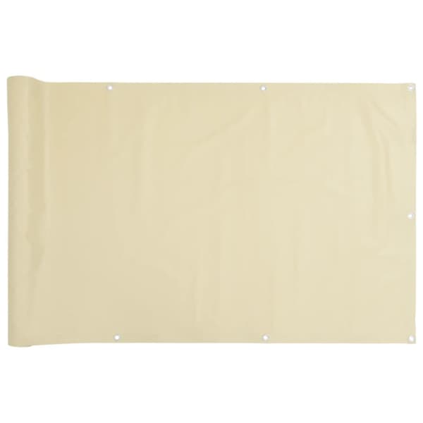 Insynsskydd för balkong gräddvit 400x120 cm PVC