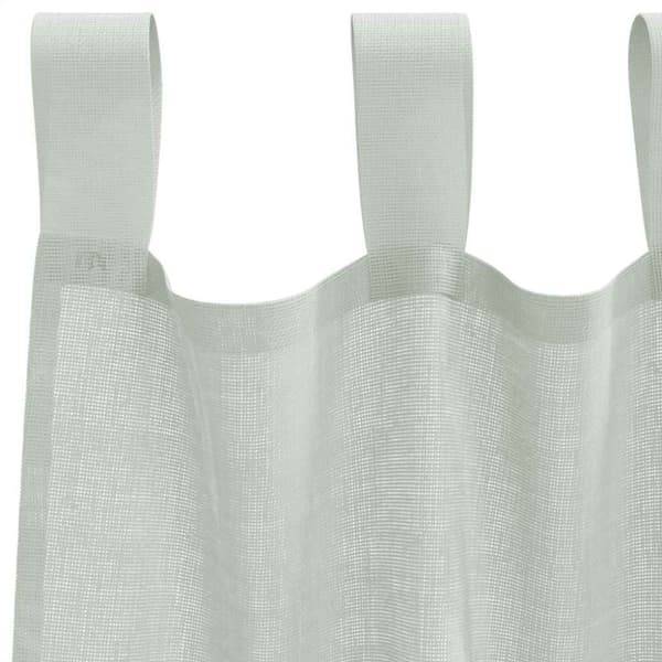 Voile gardiner med stångfickor 2 st ljusgrå