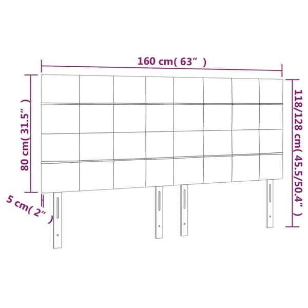 Sänggavel mörkgrön 160x5x118/128 cm sammet