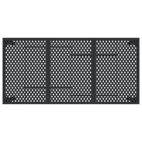 Trädgårdsbord antracit 165x80x72 cm stål