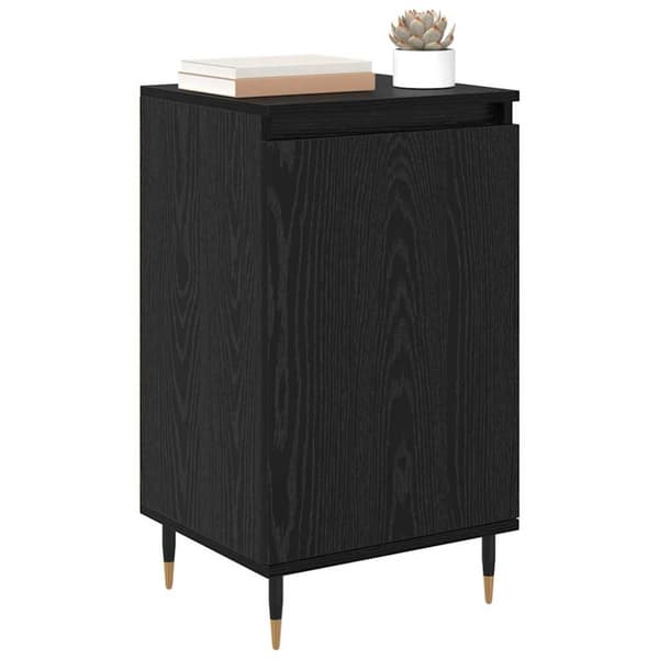 Sideboard 2 pcs Svart Ek 40 x 35 x 70 cm