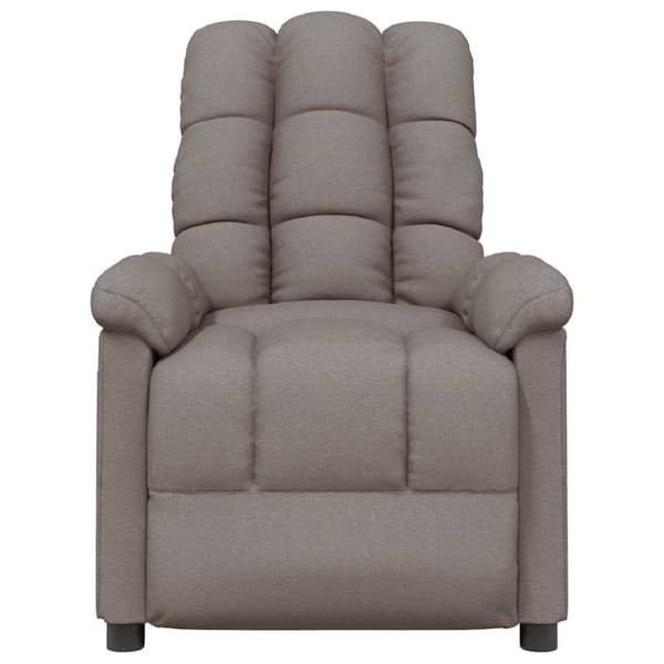 Massagefåtölj taupe tyg