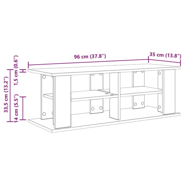 TV-ställ Vit 96 x 35 x 33,5 cm