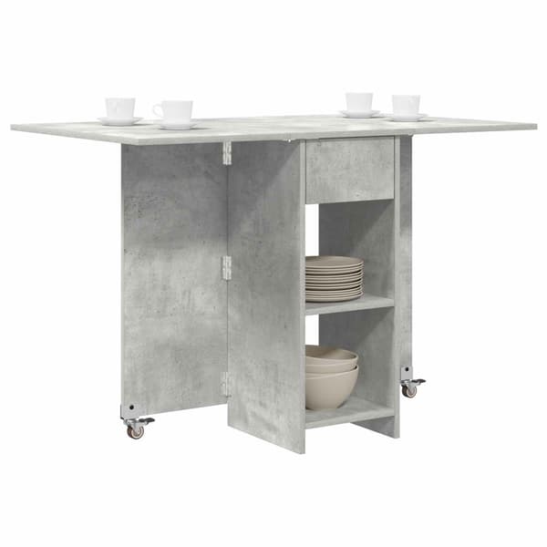 Matbord 115 x 70 x 75 cm Konstruerat trä Betonggrå Rektangulär