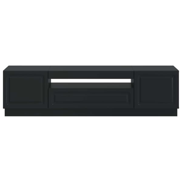 LED TV-skåp Svart Konstruerat trä