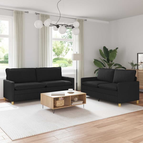 Soffset 2 st Svart Tyg