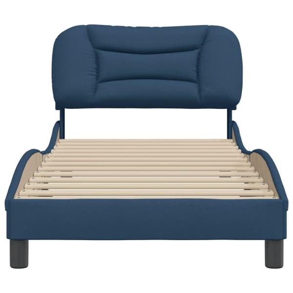 Bed Frame without Mattress "Hvar" Blue 90x190 cm Fabric