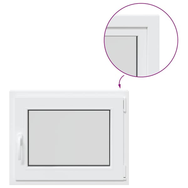 Källarfönster RISOR 50 x 55 cm PVC och glas
