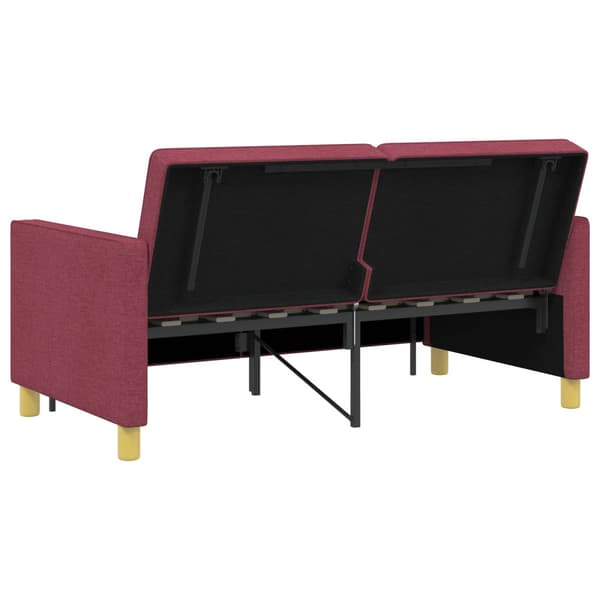 Pull Out Sofa Bed Vinröd Tyg