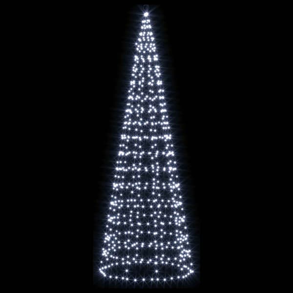 Julgransbelysning med markspett och flaggstång 300 cm