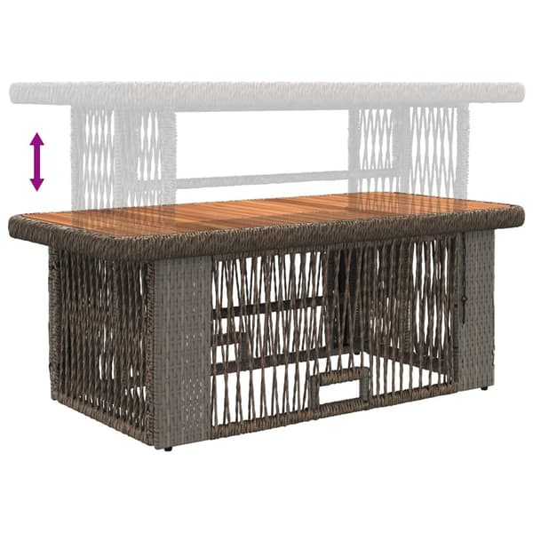 Trädgårdsmöbelset med kudde 4 pcs Grå och mörkgrå konstrotting