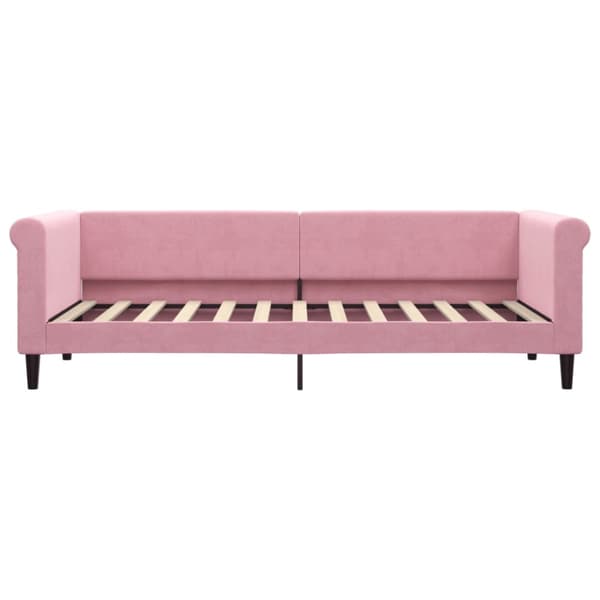 Dagbädd utdragbar rosa 80x200 cm sammet
