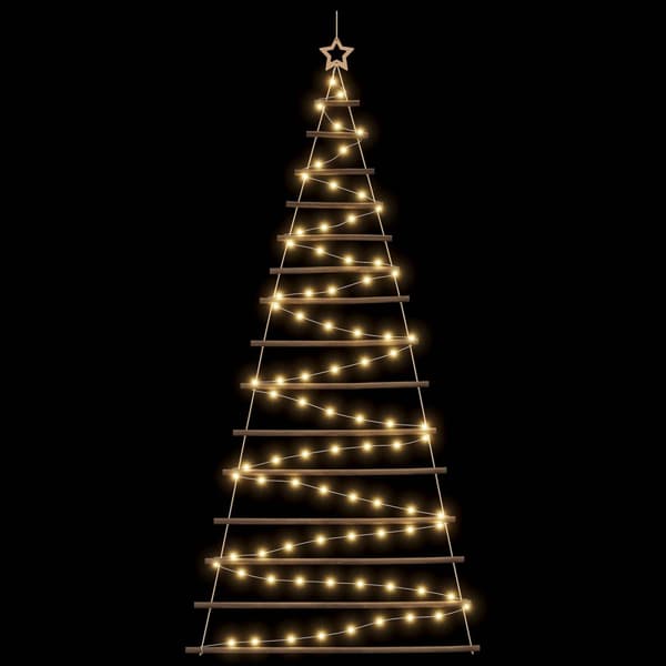 Hängande julgran 210 cm 130 LED-lampor Varmvit