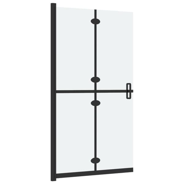 Vikbar duschvägg med frostat ESG-glas 90x190 cm